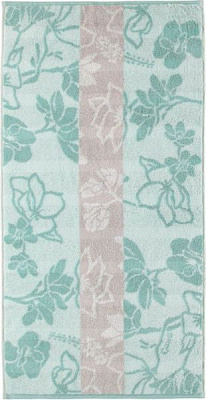 Полотенце Green symphony 80x150 см зеленый с серым Cawo 