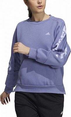 Світшот Adidas W SI WORD CRE GT6361 р. XL бузковий