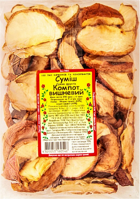 Смесь сухих фруктов ТМ СВІТ ФРУКТІВ Компот Вишневый 250 г