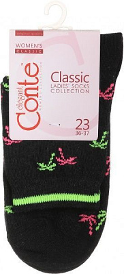 Шкарпетки Conte CLASSIC 15С-15СП 089 р. 23 чорний