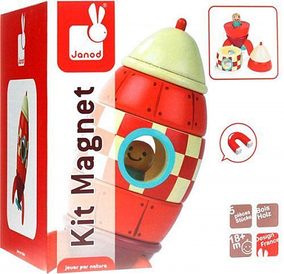 Конструктор магнитный Janod Ракета J05207