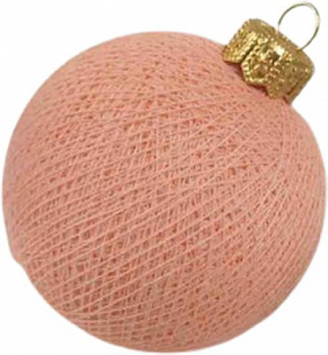 Шар новогодний Котоновый d8 см Dark Peach персиковый