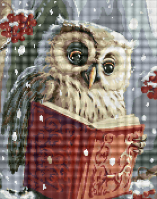 Алмазная мозаика Шикарная сова с голографическими стразами (AB) ©art_selena_ua Ideyka