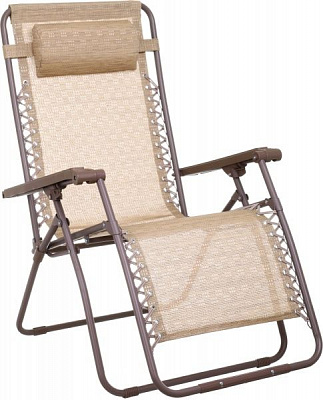 Шезлонг розкладний UP! (Underprice) HYC-201B коричневий 74x84 см