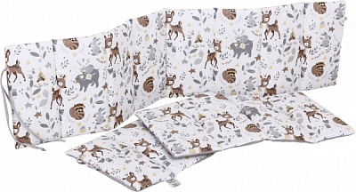 Захист на дитяче ліжко Forest animals beige 3 частини Baby Veres бежевий 301.17