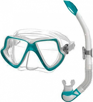 Набор для плавания Mares WAHOO 411745.SFAQWCL р.универсальный зеленый