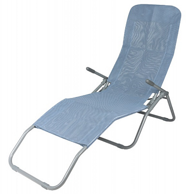 Шезлонг раскладной UP! (Underprice) OC00219 синий 60x141 см