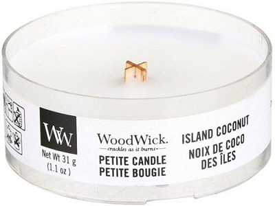 Свеча ароматическая Woodwick Medium Island Coconut 275г 