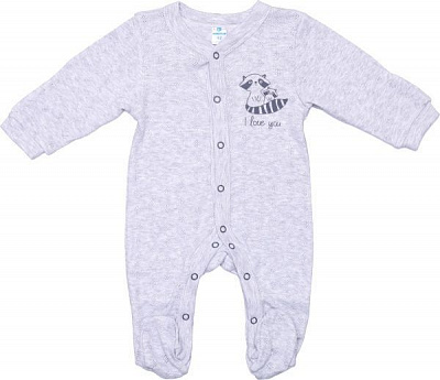 Комбинезон детский унисекс Minikin р.62 серый меланж 21230562 