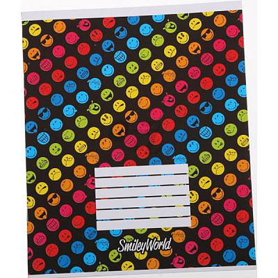 Тетрадь школьная 96 листов в клетку Smiley