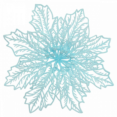 Декорація новорічна Різдвяник павутинка 2 блакитний 17 см