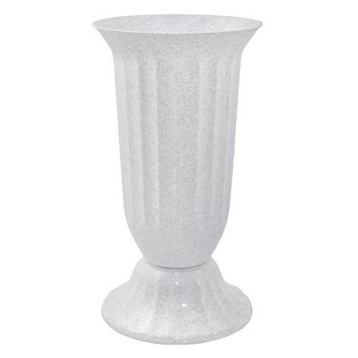 Горшок Флора 38 белый флок