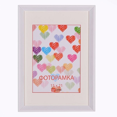 Рамка для фото ЭА-01430 21х30/15x21 см белый/белый 
