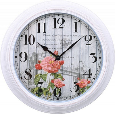 Часы настенные London 30 см белый