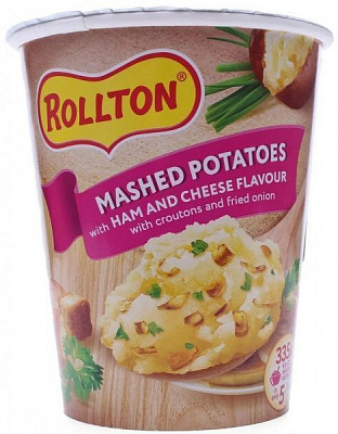 Пюре Роллтон быстрого приготовления со вкусом ветчины и сыра 55 г 