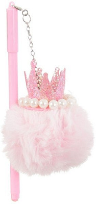 Ручка гелевая нежно-розовая Корона 