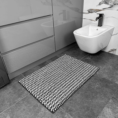 Коврик для ванной Dariana Мелоди 55x80 см темно-серый