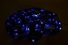 Электрогирлянда рыбки уличная синяя светодиодная (LED) 80 ламп 5 м 