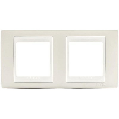 Рамка двухместная Schneider Electric Unica Plus Sand горизонтальная песочный MGU6.004.567