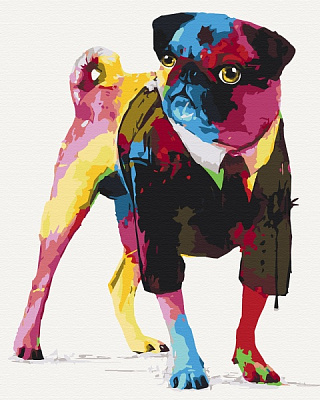 Картина за номерами Джентельмен мопс 11631-АС 40х50 см ArtCraft