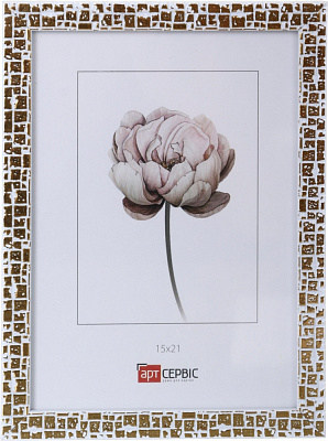 Рамка для фото Арт-Сервіс ЕА-01905 1 фото 15x21 см білий із золотистим