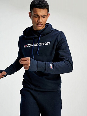 Джемпер Tommy Hilfiger FLEECE HOODY LOGO HBR S20S200363-DW5 р. XL темно-синий