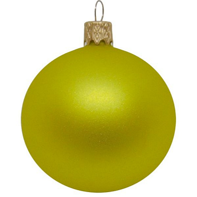 Шар новогодний d100 лимон матовый АХ12 0397 