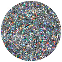  Голографический глиттер серебро Bioplast 15 г