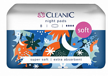 Прокладки гигиенические Cleanic ночные Soft 4 капли 8 шт.