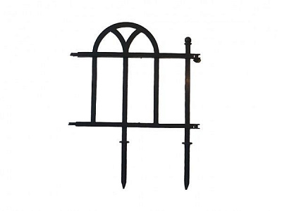 Декоративное ограждение для клумб Флора черный