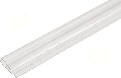 Профиль торцевой U 10мм x 2,1м прозрачный