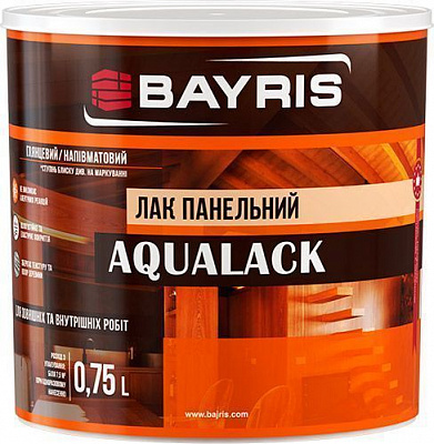 Лак панельний Aqualack Bayris напівмат 0,75 л