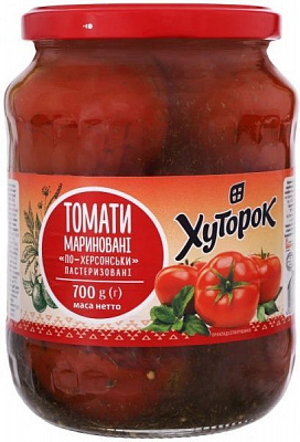 ТоматыХуторок маринованные 700 г