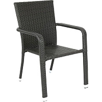 Кресло из искусственного ротанга HYC-1702 коричневое