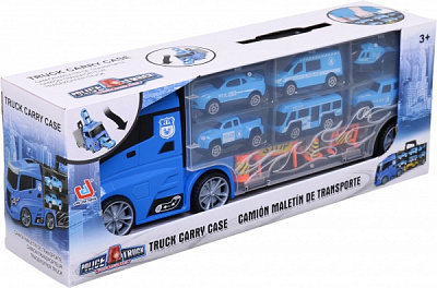 Ігровий набір Shantou поліція вантажівка-кейс 39.8x13 см блакитний 666-08K