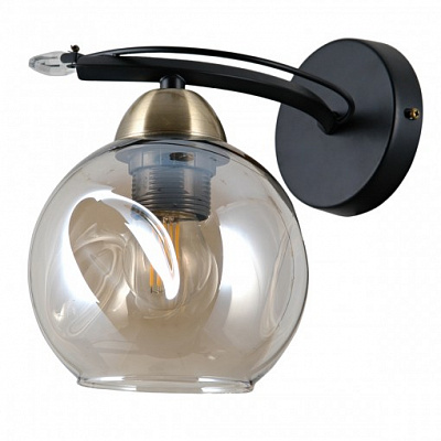 Светильник настенный Focus Light 1x60 Вт E27 черный/бронзовый 3217/1 