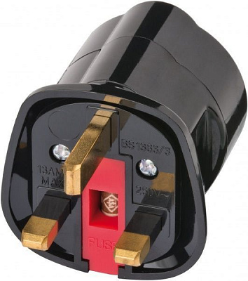 Переходник Brennenstuhl с заземлением 1 гн. черный 1508533 