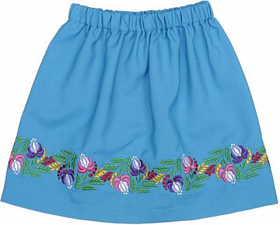 Юбка для девочек на резинке Україна р.122-128 морская волна С004Д 