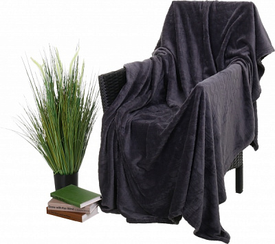 Плед Basic Asphault 200x220 см темно-сірий La Nuit