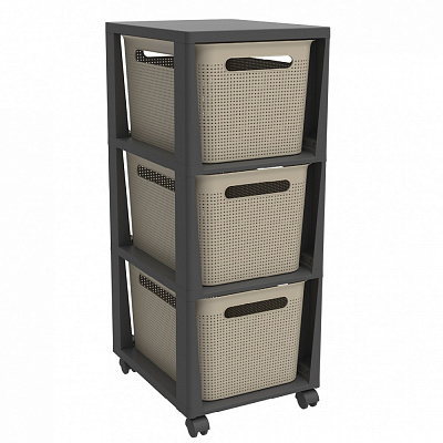 Комод-органайзер Rotho 1049707422 капучино 770x296x366 мм