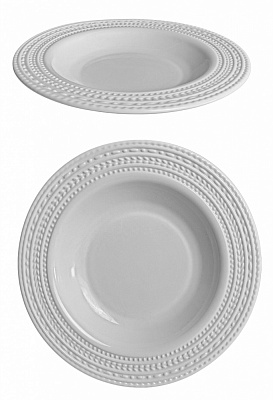 Тарелка суповая Vittora Blaco Ethno 21,5 см