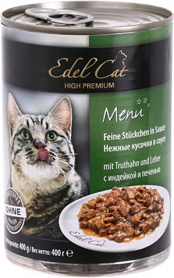 Консерва Edel Cat з індичкою та печінкою 400 г