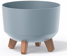 Горщик для квітів PRP Gracia 240 мм на ніжках світло-сірий круглий (87352-443) 