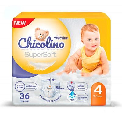 Подгузники-трусики Chicolino Super Soft 4 7-14 кг 36 шт.