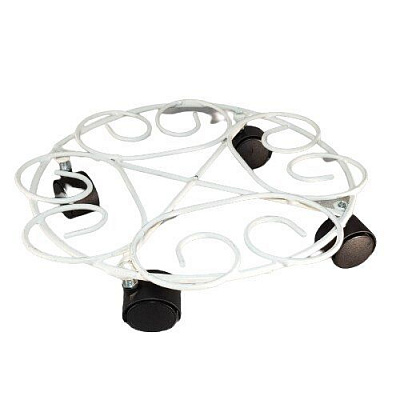 Подставка для растений Ролик 30 круглый белый (4032024/8032224) 