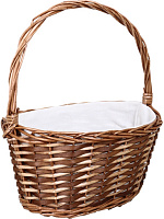 Корзинка плетеная с текстилем 38х27х20/44 см RL24-55T-1