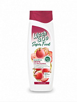 Шампунь Wash&Go Super Food с виноградом та макадамией 400 мл