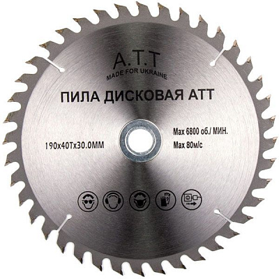 Пиляльний диск A.T.T.  190x30x1.7 Z40