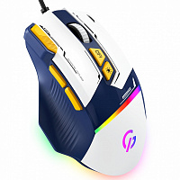 Мишка GamePro white/blue (GM300BL)