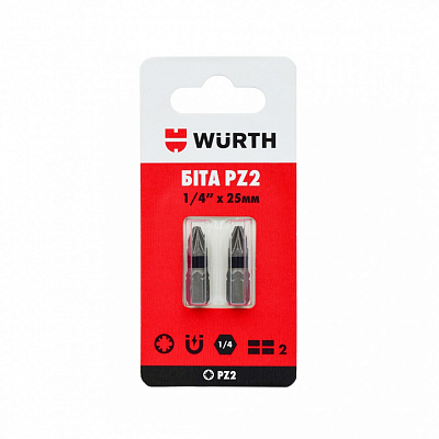 Біта WURTH PZ2х25 мм 1/4